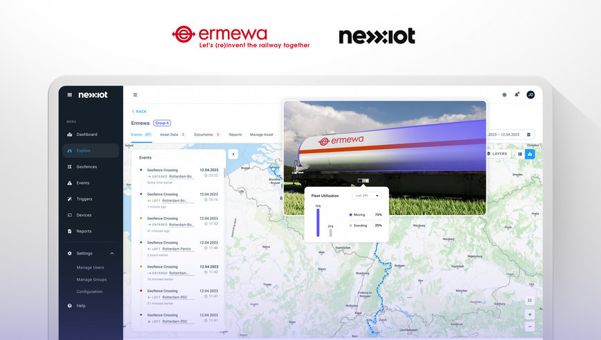 Ermewa poursuit sa stratégie de digitalisation avec la technologie Nexxiot